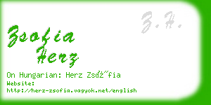 zsofia herz business card